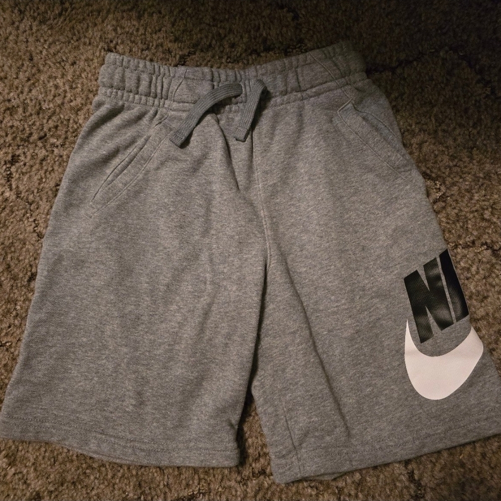 Nike Kids Gray Shorts with Logo